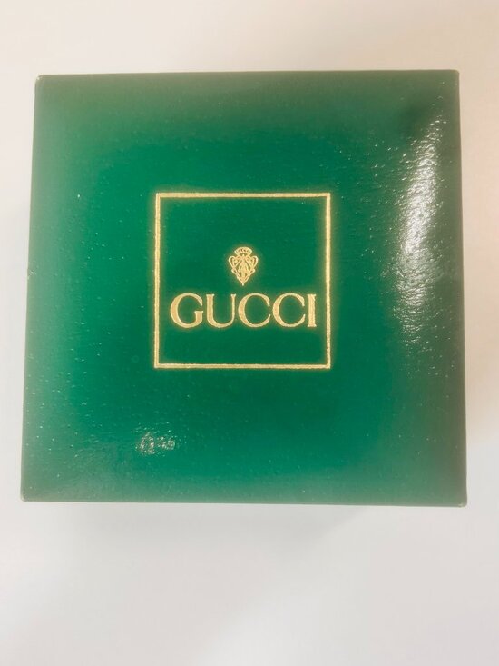 Gucci 1100L Vintage Watch Set • Iconic Red Green Web Bezel + 11 Rings • Box main image 2
